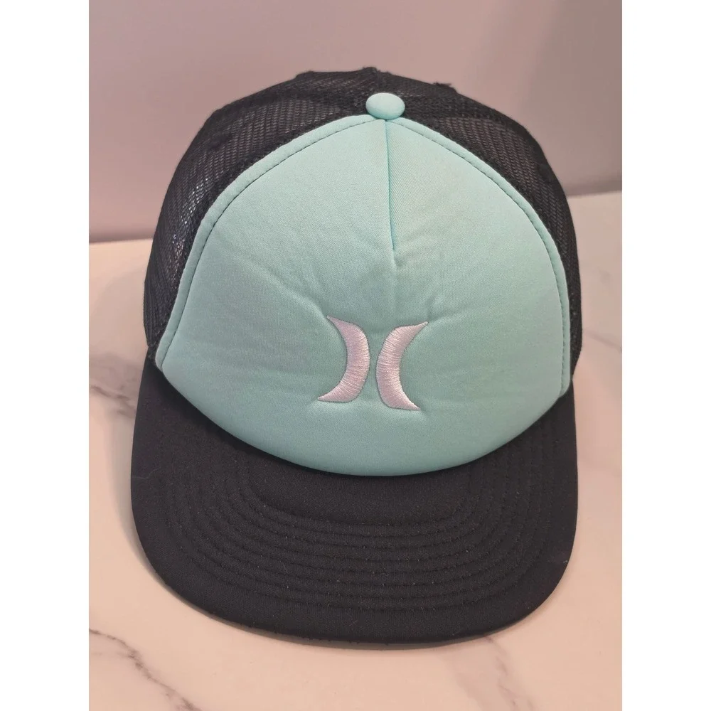 Hurley Youth Trucker Hat Mint Green Black Mesh Snapback Cap